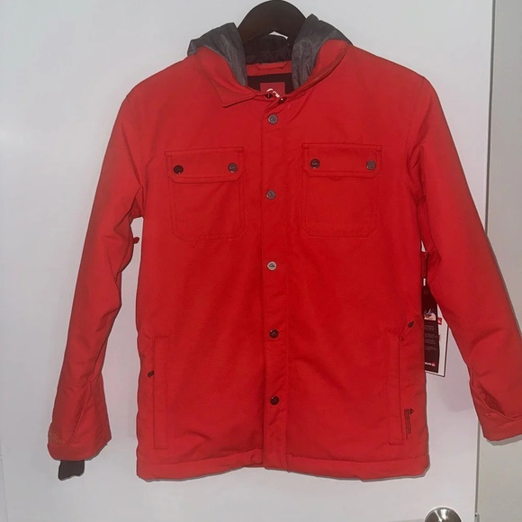 Quicksilver Boys M(12) Winter Jacket Red w detachable hood NWT - Picture 11 of 11